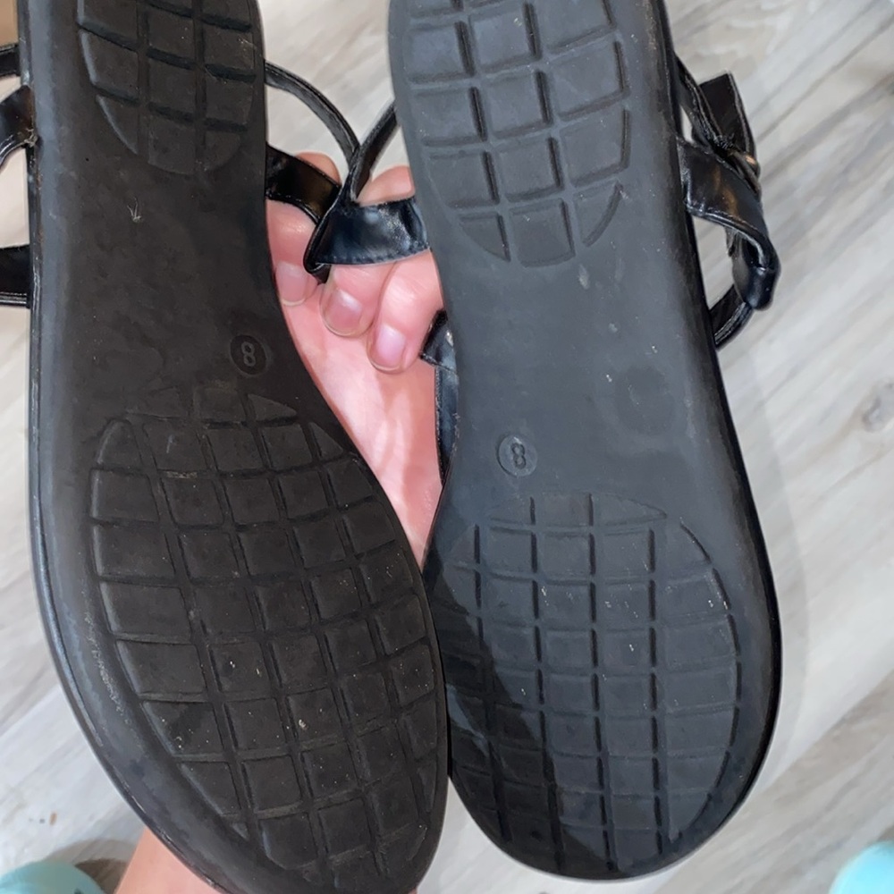 Women’s pesaroe black sandals size 8 - Picture 3 of 4